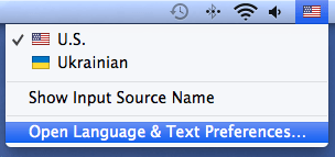 Open language and text preferences