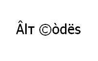 Alt Codes (Symbole und Zeichen der Computertastatur-Codes)