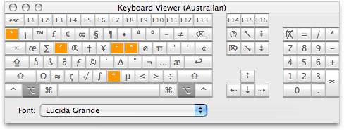 macbook keyboard symbols