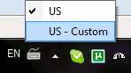 Layout bar: choosing a custom layout