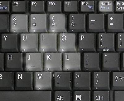 copyright symbol on keyboard laptop