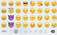 Text Symbols with iPhone Emoji keyboard  