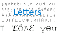 Different language letters