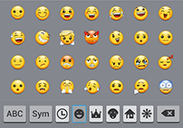 Emoji keyboard on Androids